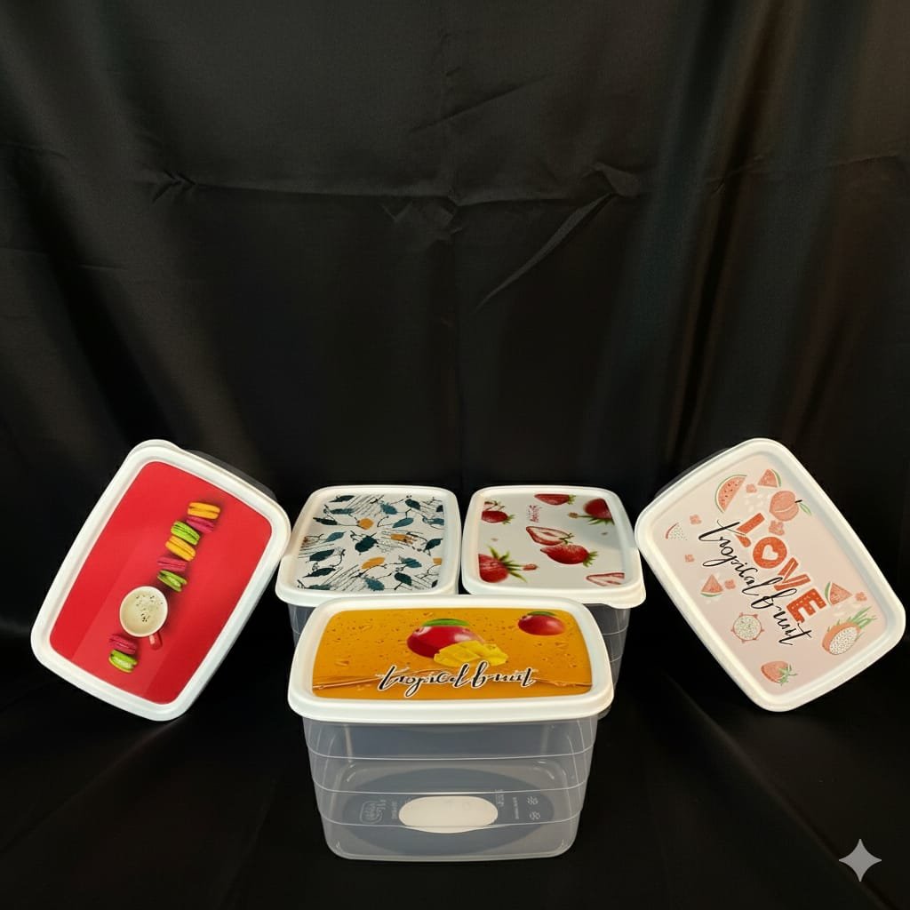 02 0895 (6) علبة حفظ محكمه ترند ديكو 2.2 لتر - الصورة 1