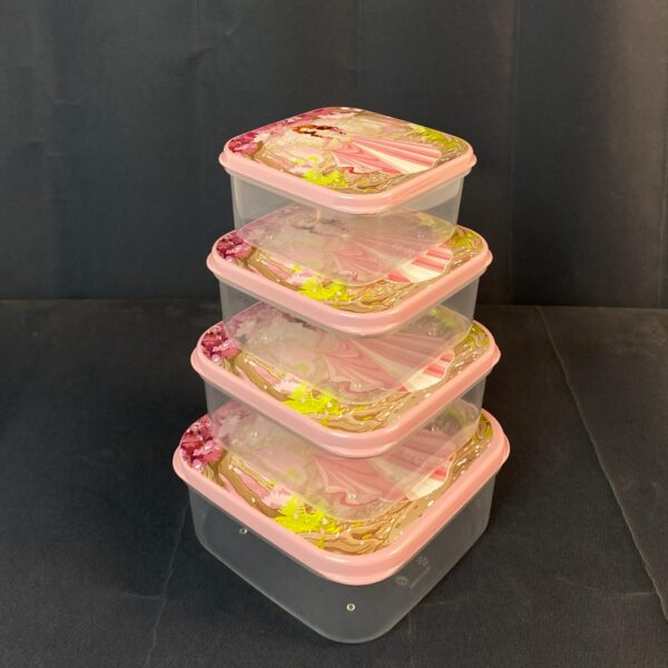 4 Pcs Square Funbox (14 x 14 x 6 .3 (h) cm)