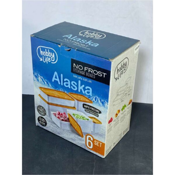 طقم علب حفظ ألاسكا للفريزر  6 قطع