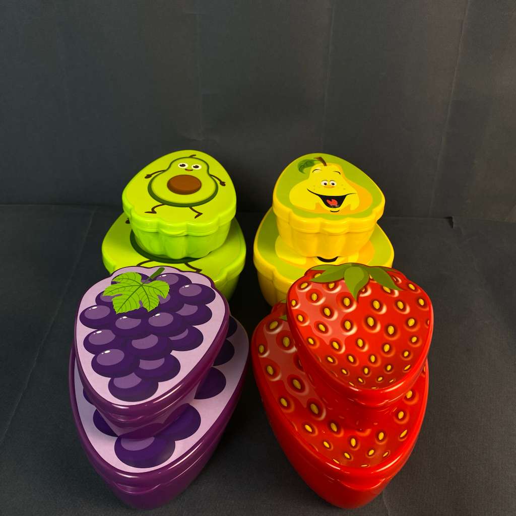02 1179 2 Pcs Assorted Fruits Storage Box (11 x 14.5 x 5,5 (h) cm) - Image 1