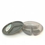 علبة حفظ مدورة بغطاء مقسمه 1.1 لتر