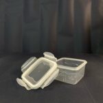 ⁦علبة حفظ مربعة بغطاء محكم مع لوك وسيليكون 680 ملى⁩ - الصورة ⁦2⁩