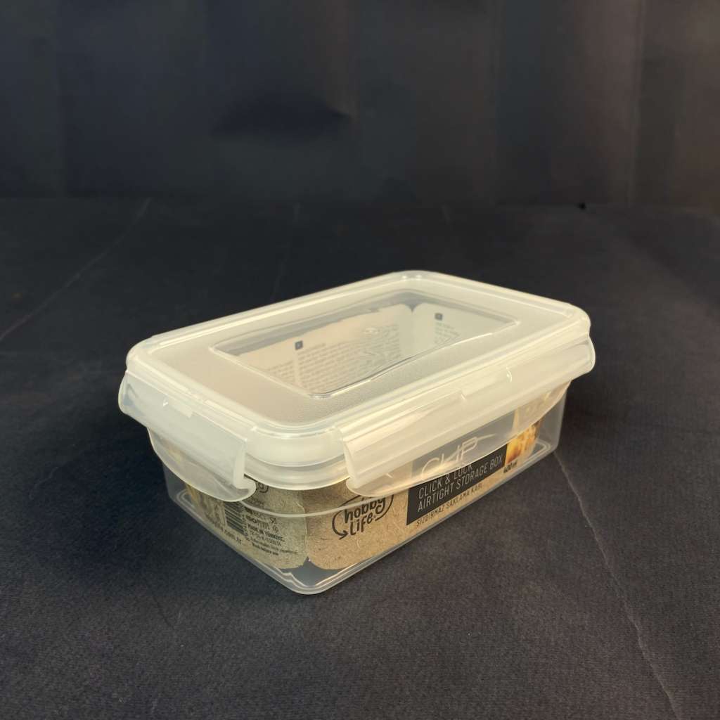 02 1464 (3) علبة حفظ مستطيله بغطاء محكم مع لوك وسيليكون 400 ملى - الصورة 1