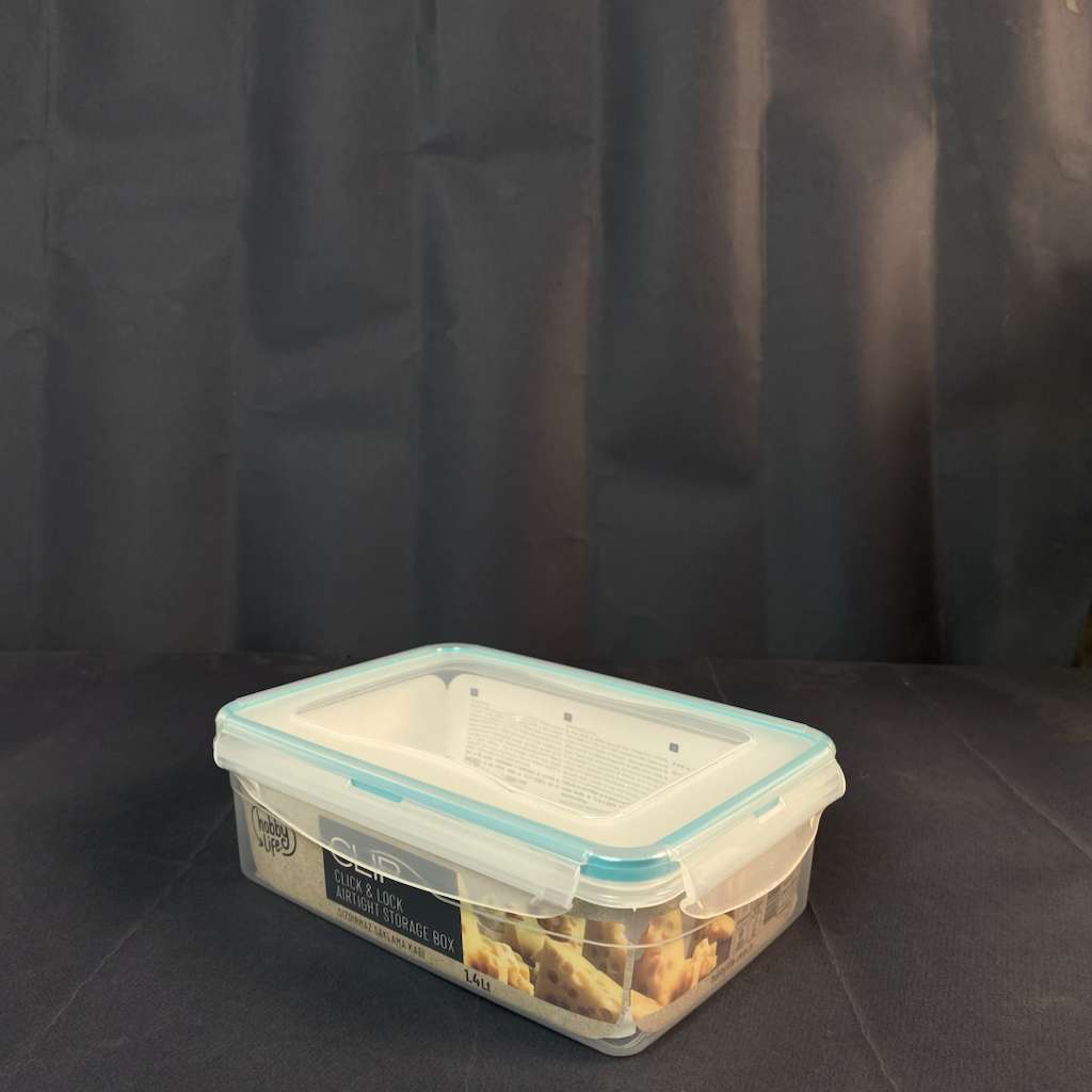 02 1470 (3) علبة حفظ مستطيله بغطاء محكم مع لوك وسيليكون 1.4 لتر - الصورة 1