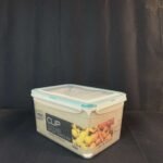 علبة حفظ مستطيله بغطاء محكم مع لوك وسيليكون 4.5 لتر