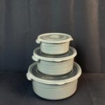 3 Pcs Round Microfresh Pot assorted colors ( 0,5+1+2 L ) - Image 3