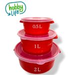 3 Pcs Round Microfresh Pot assorted colors ( 0,5+1+2 L ) - Image 4