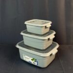 3 Pcs Rectangle Microfresh Pot Assorted Colors ( 0,5+1+2 L ) - Image 2