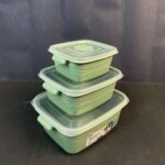 3 Pcs Rectangle Microfresh Pot Assorted Colors ( 0,5+1+2 L )