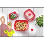 3 Pcs Rectangle Microfresh Pot Assorted Colors ( 0,5+1+2 L )