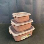 3 Pcs Rectangle Microfresh Pot Assorted Colors ( 0,5+1+2 L ) - Image 6