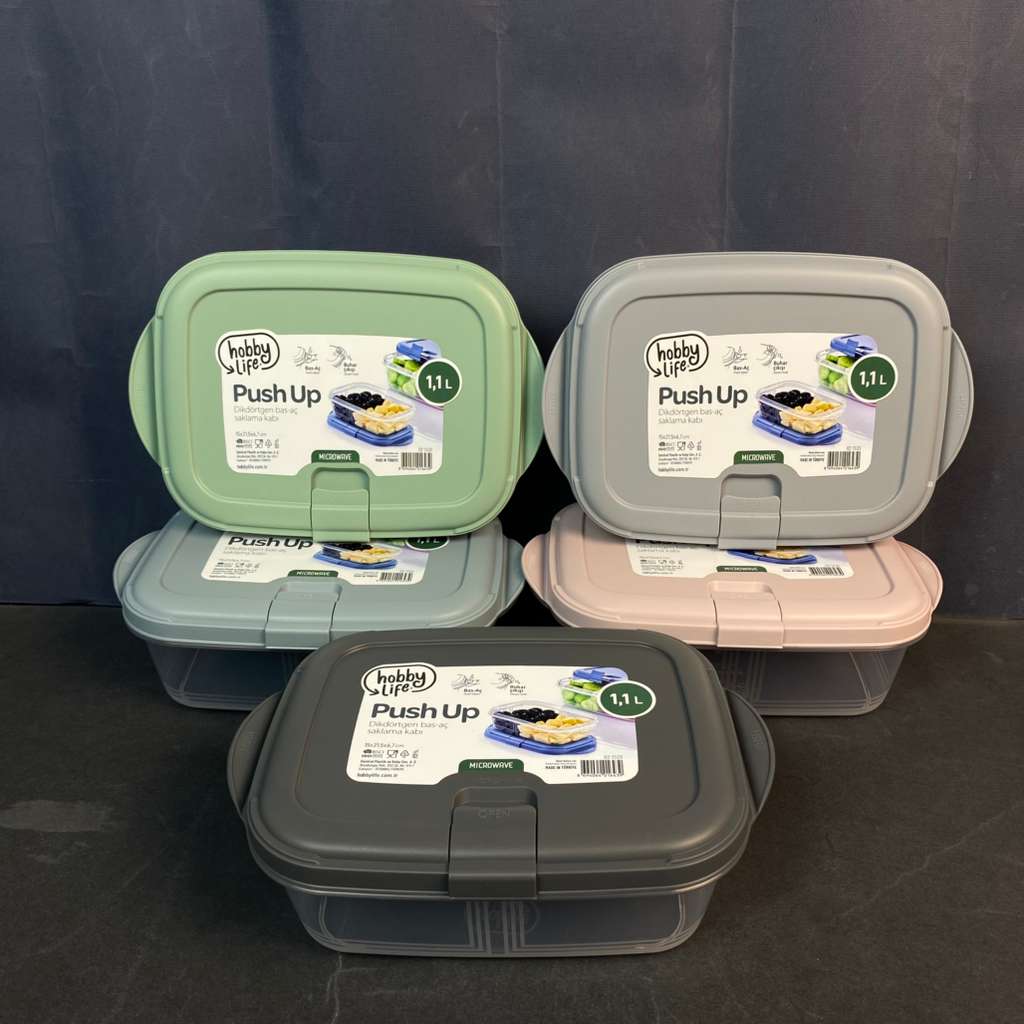 1.1 Lt Push-Up Rect.food Storage Box