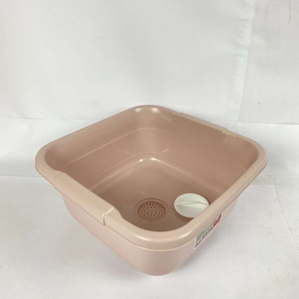 Basin With Strainer (11 Lt) assorted colors (35 × 35 × 16 cm)