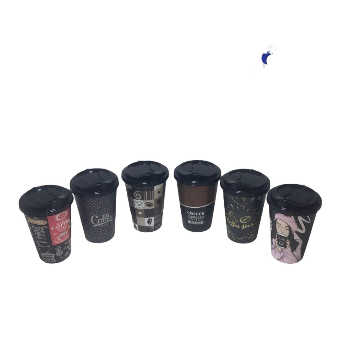 500 ml Coffee Cup assorted designs - Image 1