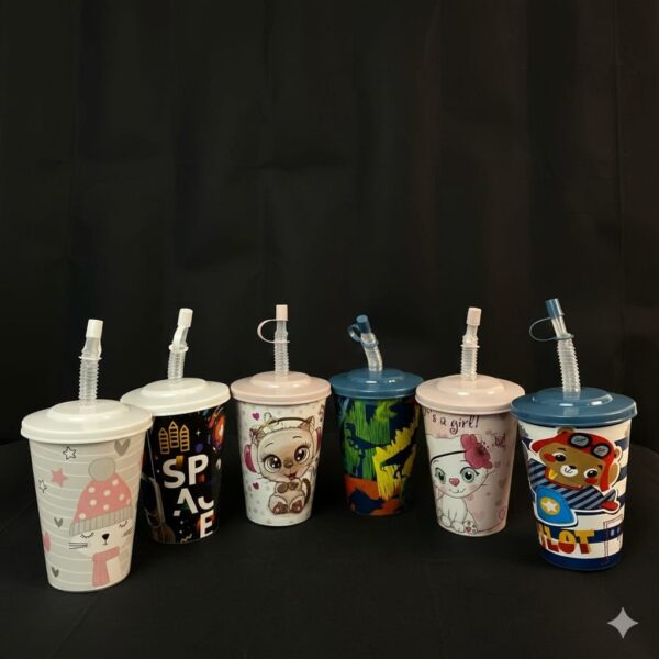 Juice Cup With Lid and Straw for Kids