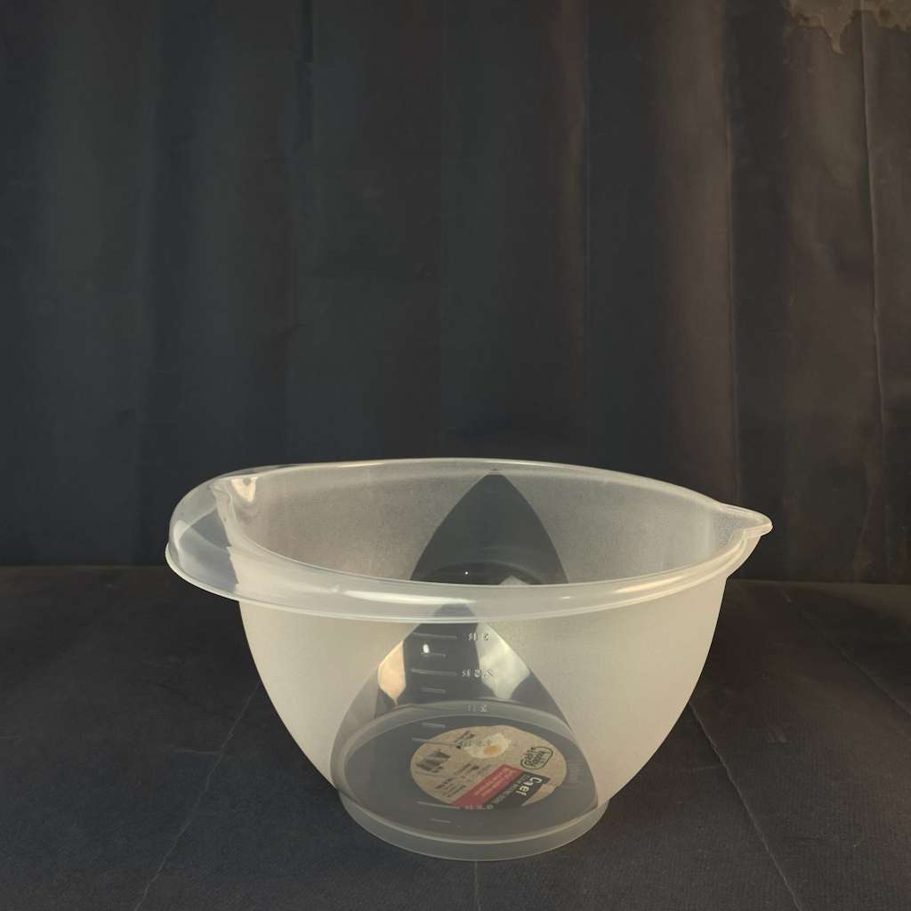 06 1118 (3) Clear Round Mixer Bowl 3 Lt - Image 1