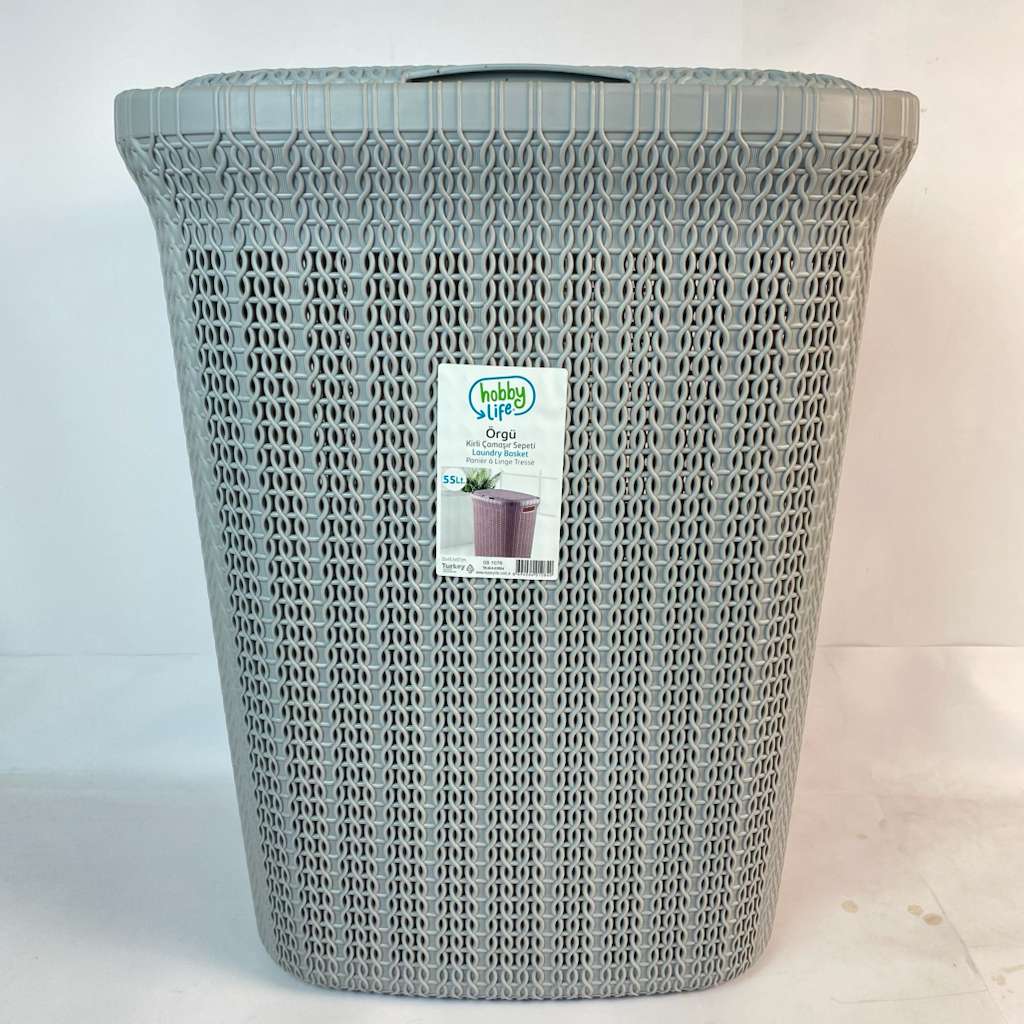 08 1076 Knit Style Laundry Hamper 55 Lt - Image 1