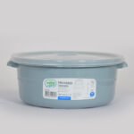 ⁦طقم 3 علب مدورة بغطاء للميكرويف ألوان مختلفة  0.5+1.0+2.0 لتر⁩ - الصورة ⁦4⁩