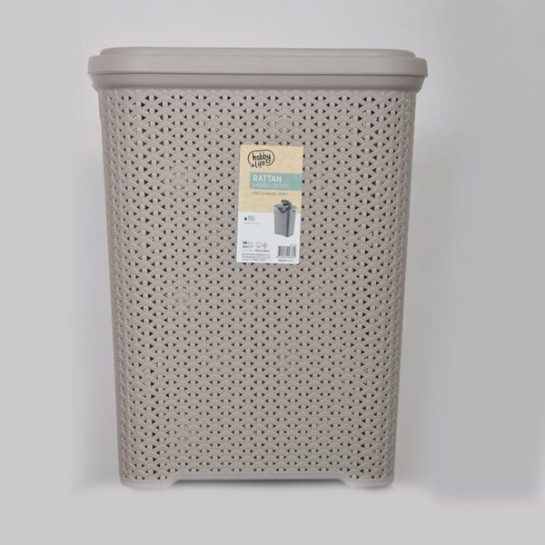 Rattan Laundry Hamper   55 Lt