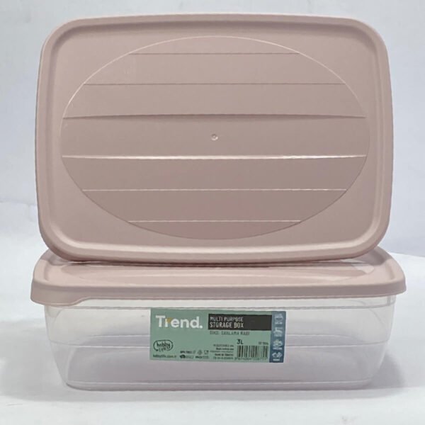 طقم 2 علبة حفظ ترندمستطيل 3 لتر