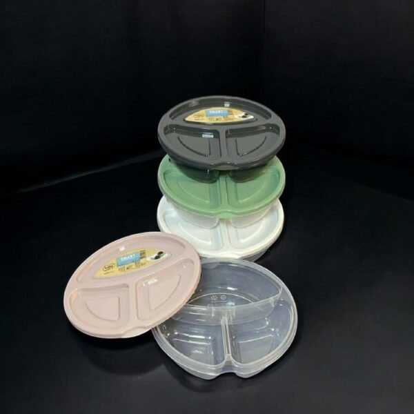 علبة حفظ بغطاء صغيره 3عين