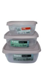 Set of 3 Square Trend Storage Boxes (0.9 L + 1.5 L + 2.5 L) - Image 3