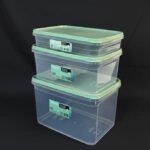 ٣ علبة حفظ مستطيله 2.1+4.5+6.5 لتر