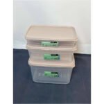 ⁦٣ علبة حفظ مستطيله 2.1+4.5+6.5 لتر⁩ - الصورة ⁦3⁩