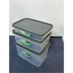 ⁦٣ علبة حفظ مستطيله 2.1+4.5+6.5 لتر⁩ - الصورة ⁦5⁩