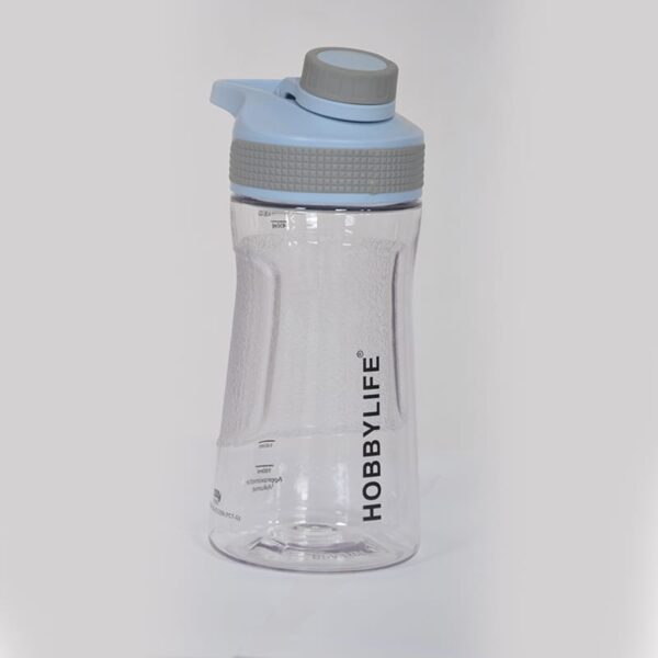 530 Ml Water Bottle Clear with Blue Lid