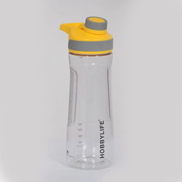 730 Ml Water Bottle Clear with Yellow Lid