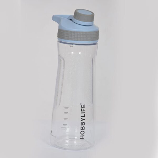 730 Ml Water Bottle Clear with Blue Lid