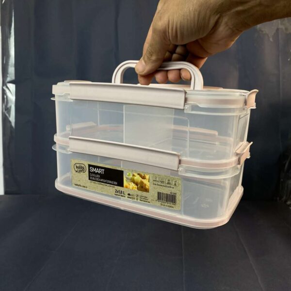 Smart Double Layer Airtight Storage Box / Two Divided 1.8 L