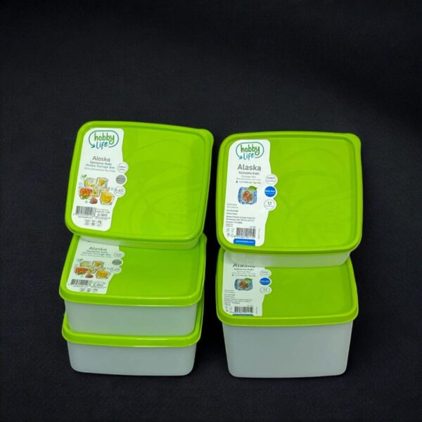 No-Frost Food Storage Set – 5 Pieces (2 × 1.1L + 3 × 650ml)