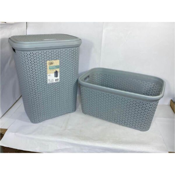 💥 Special offer valid until 30-11-2025 or until stock runs out!!  Rattan Laundry Set– Hamper 55L + Basket 50L