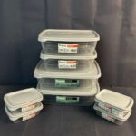 ⁦طقم علب حفظ ترند – 8 قطع  (4×0.3 لتر + 2×2 لتر + 2×3 لتر)⁩ - الصورة ⁦2⁩