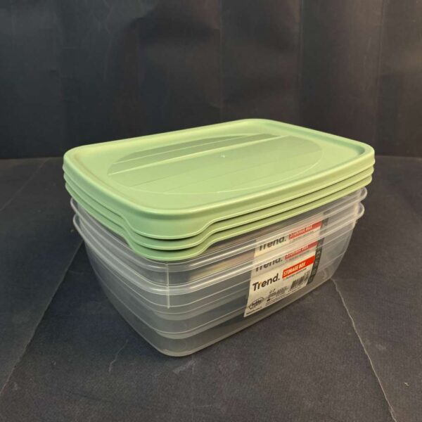 Set Trend Rectangular Storage Box – 3 Pieces – 2L