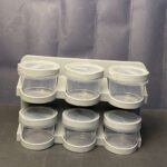 ⁦طقم علب توابل 6 قطع بالملعقة والحامل⁩ - الصورة ⁦2⁩