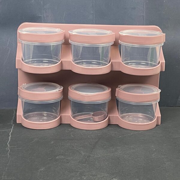 6 Pcs SnapLid Spice Container Set with Stand