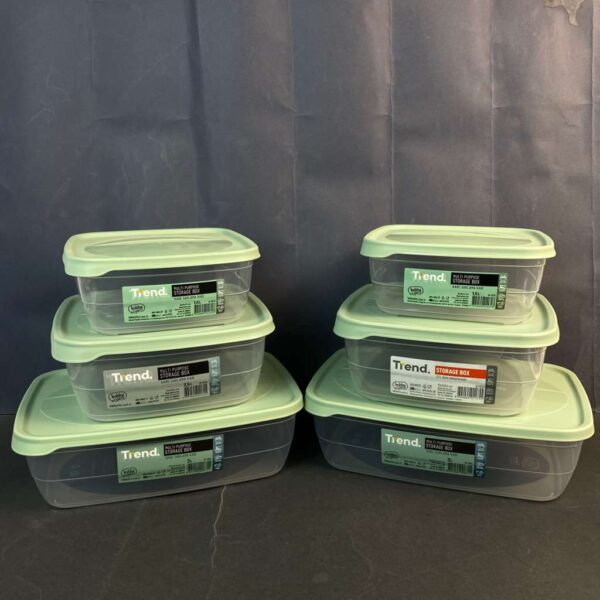 طقم علب حفظ ترند – 6 قطع  (2×1.5 لتر + 2×2.5 لتر + 2×3 لتر)