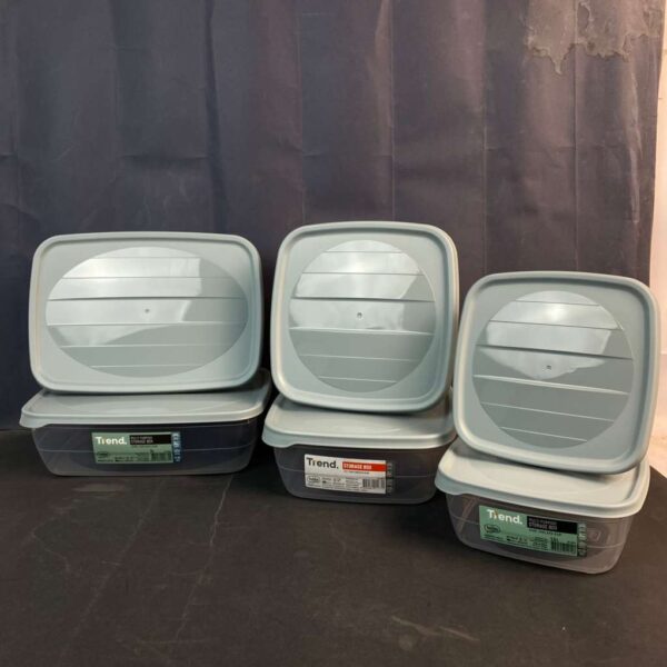 Trend Storage Container Set – 6 Pieces (2×1.5L + 2×2.5L + 2×3L)