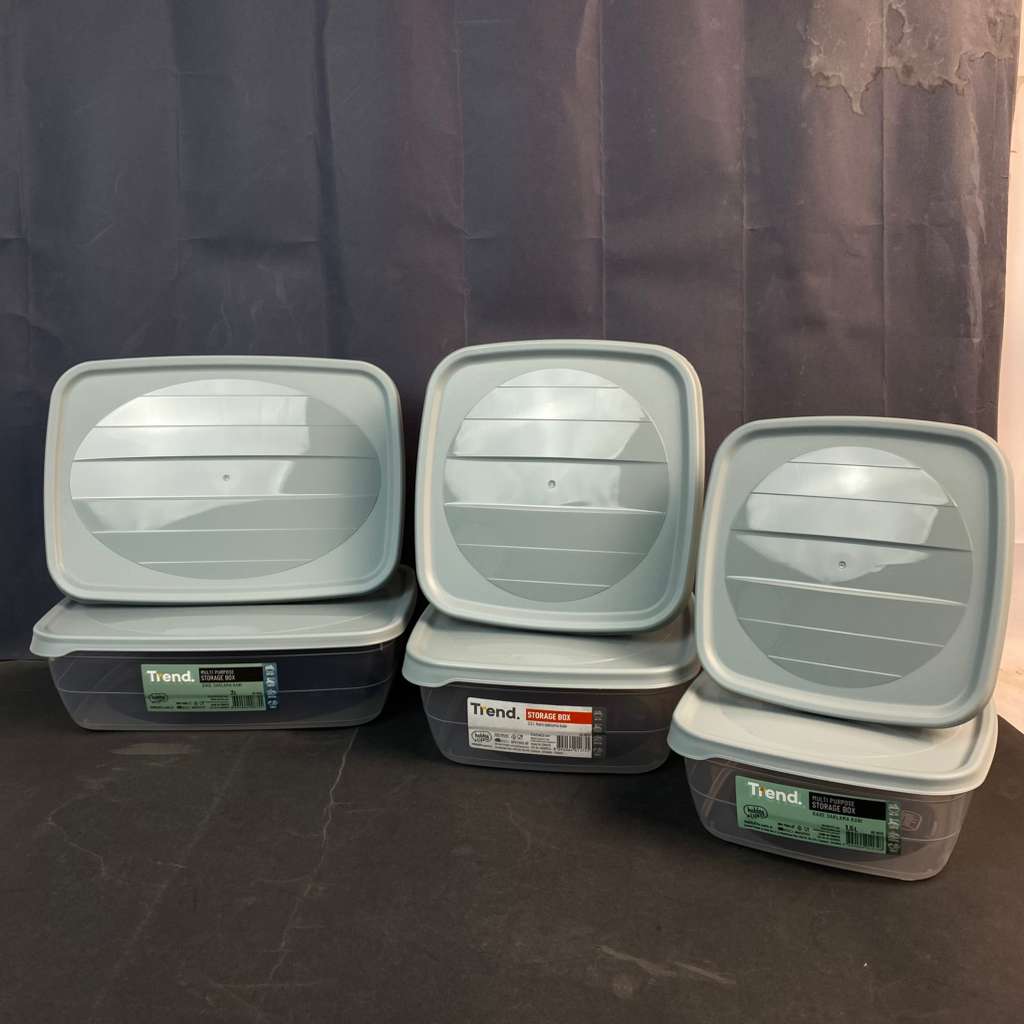 02 1032-33-04 (2) Trend Storage Container Set – 6 Pieces (2×1.5L + 2×2.5L + 2×3L) - Image 1