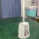 Lace Design Toilet Brush with Holder - Image 2