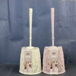 Lace Design Toilet Brush with Holder