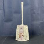 Lace Design Toilet Brush with Holder - Image 4
