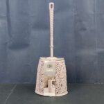 Lace Design Toilet Brush with Holder - Image 5