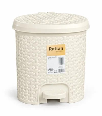 Rattan Pedal Dustbin  / 5,5 Lt