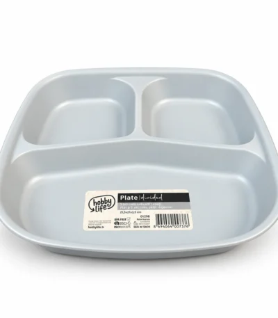 3 Divided  Nut & Breakfast Plate (21,5 x 23 x 3,5 (h) cm)