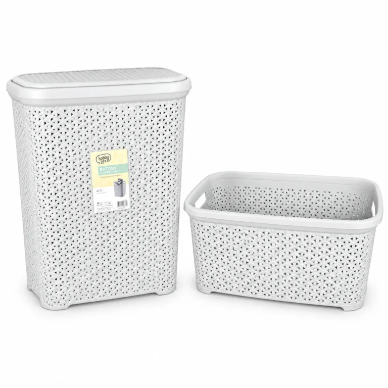 rattan (2 PCs) Bathroom Hamper + Bathroom basket